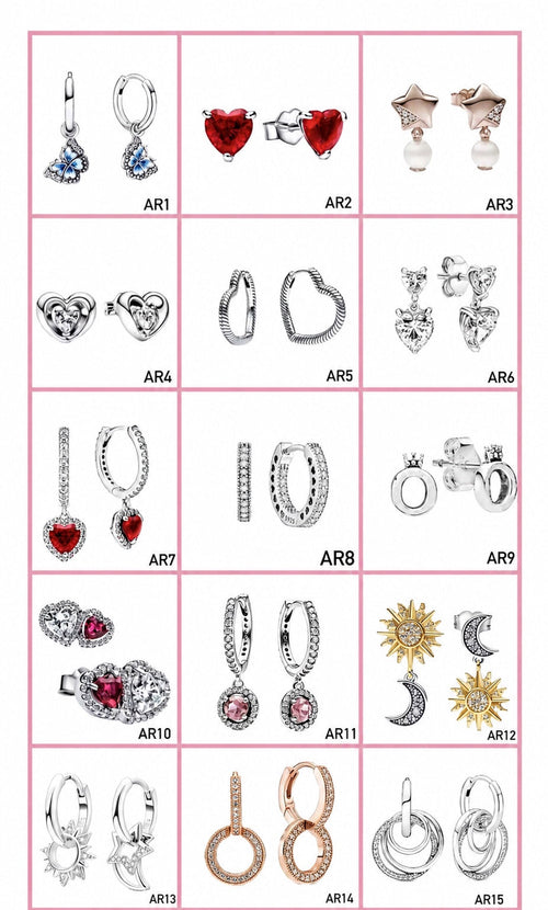 Aretes modelos AR1 a AR15