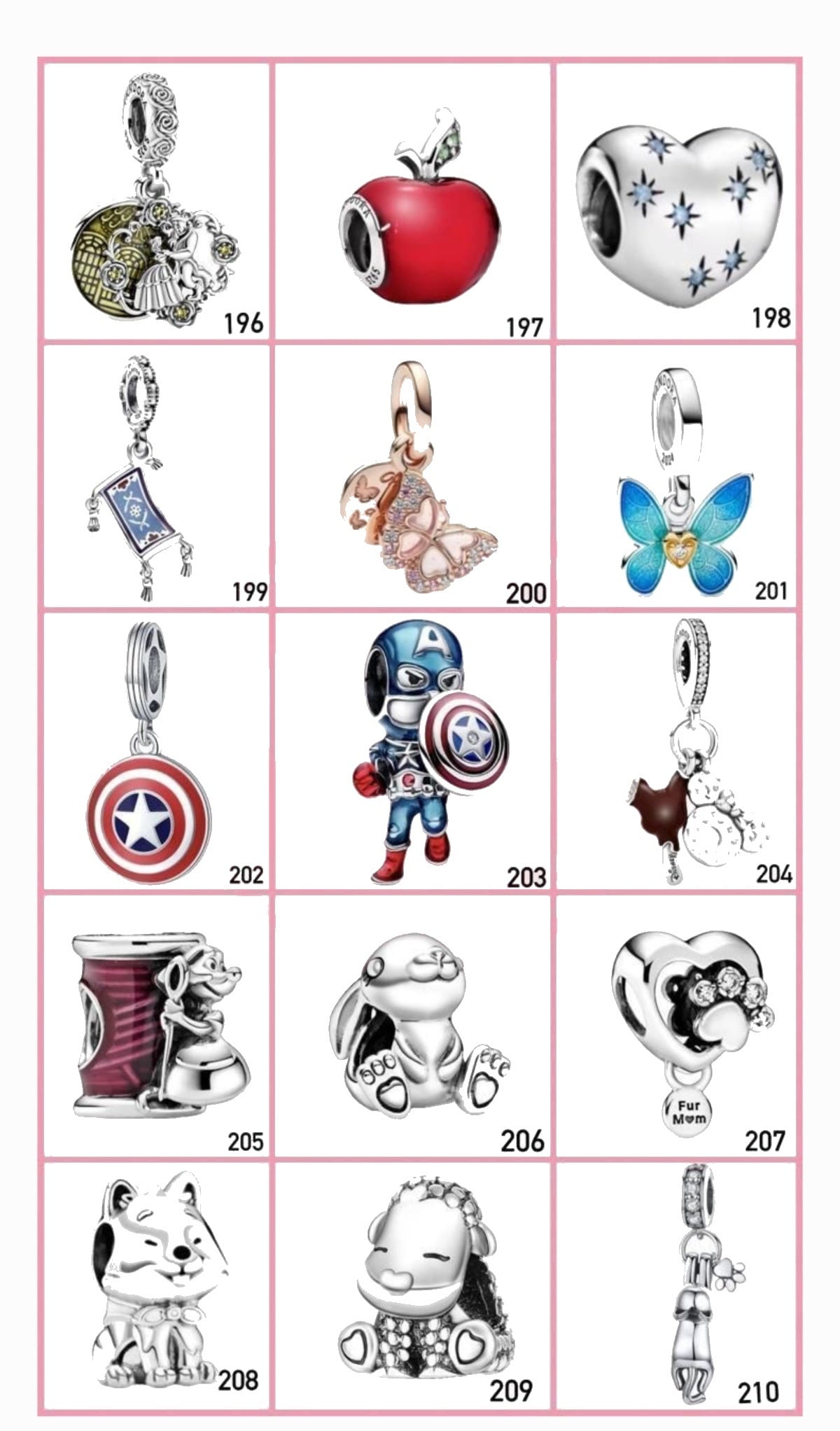 Portada Charms diseños 196 al 210