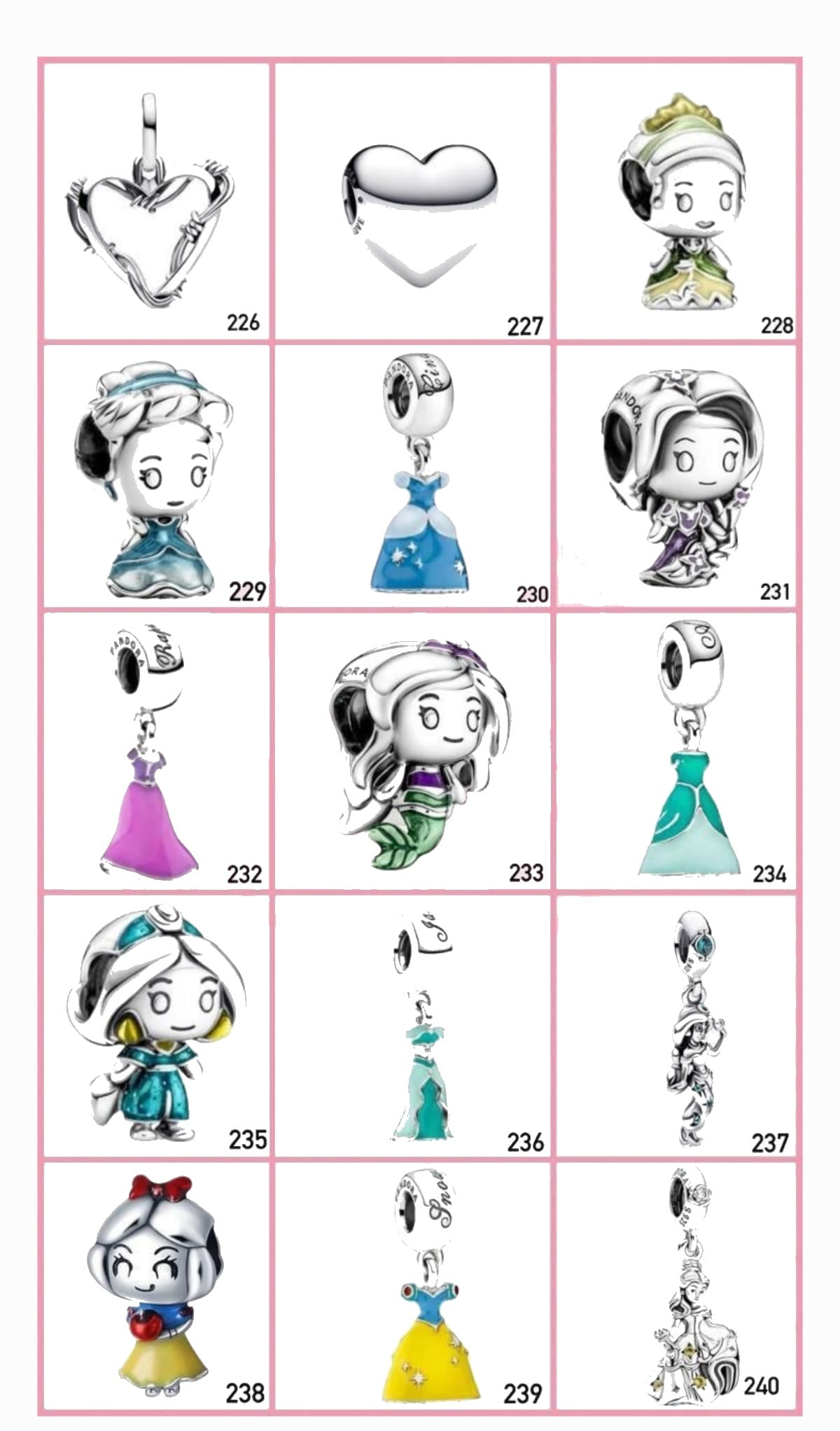 Portada Charms diseños 226 al 240