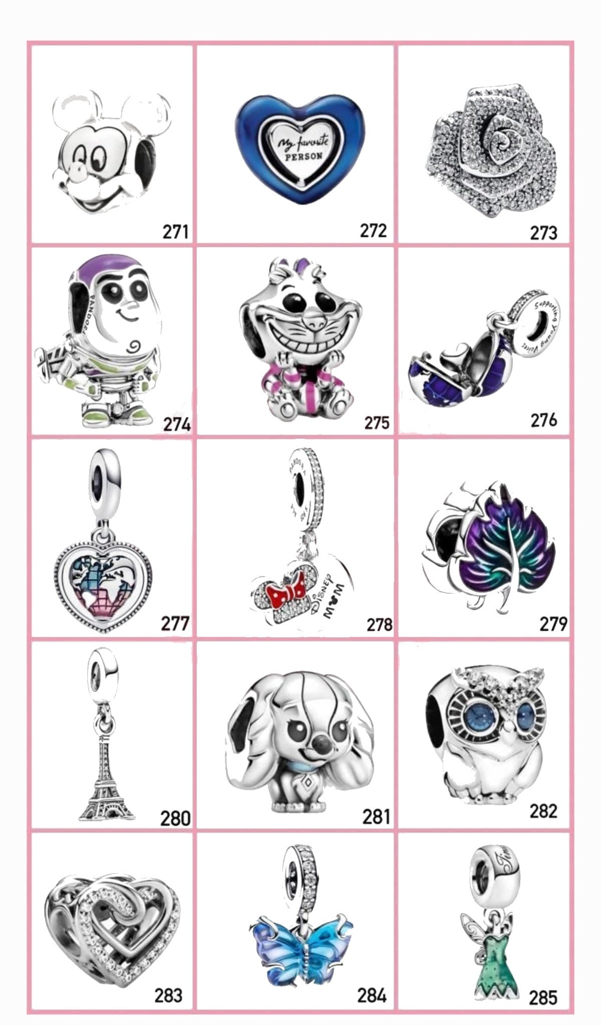 Portada Charms diseños 271 al 285