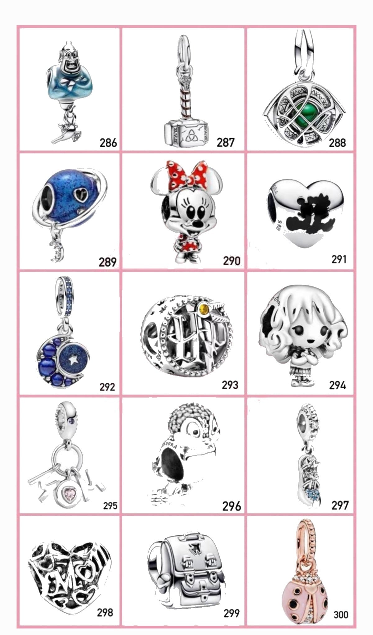 Portada Charms diseños 286 al 300