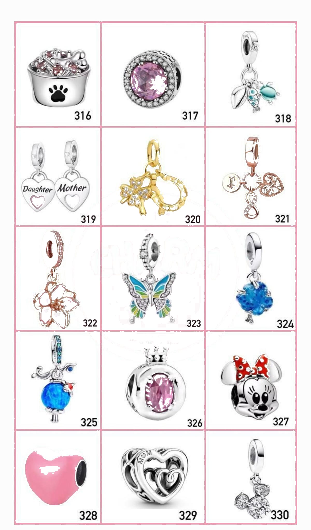 Portada Charms diseños 316 al 330