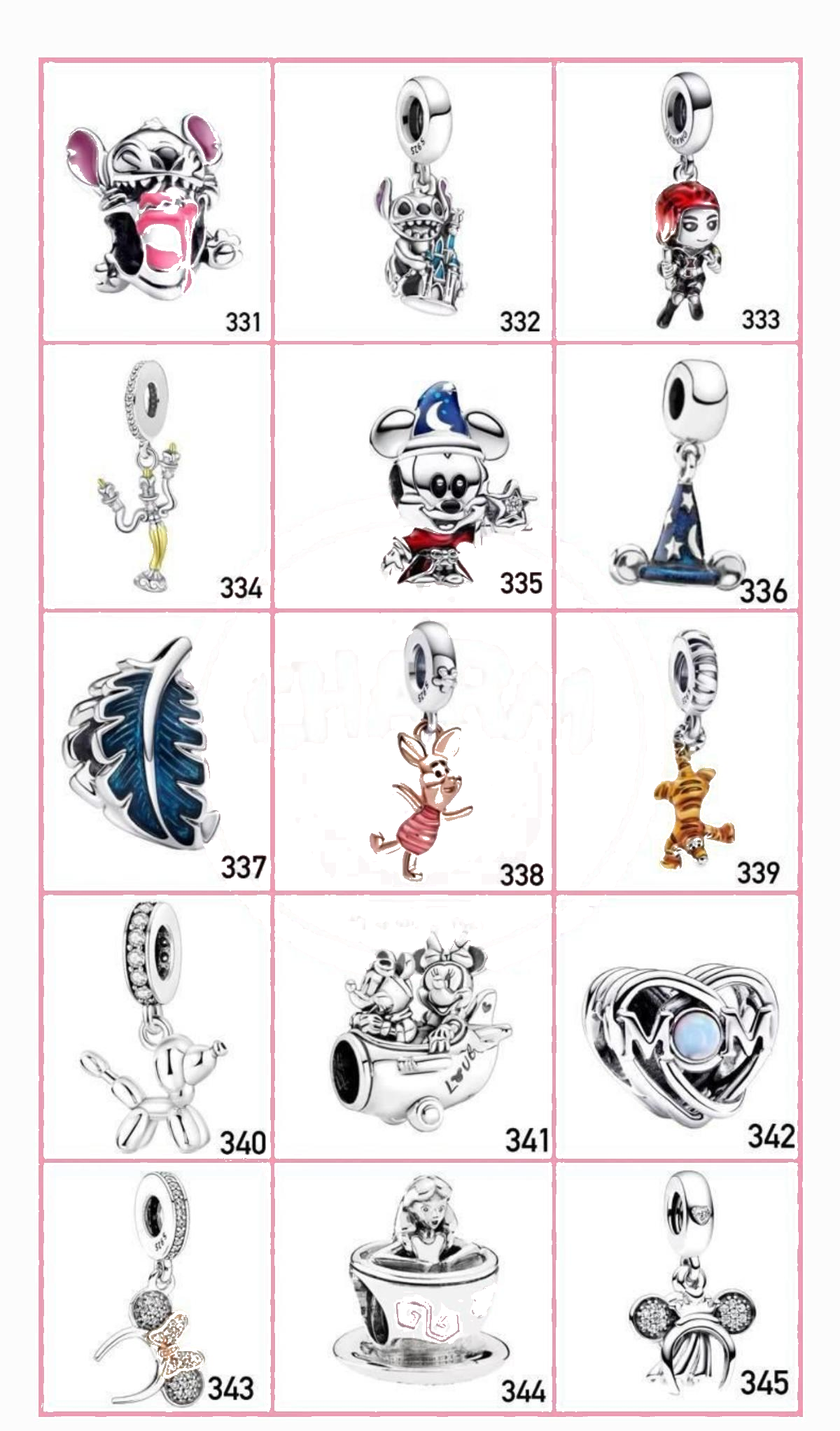 Portada Charms diseños 331 al 345