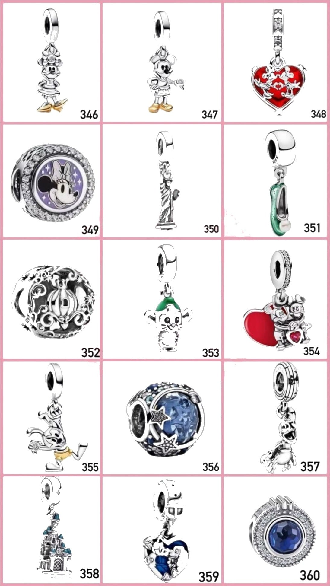 Portada Charms diseños 346 al 360