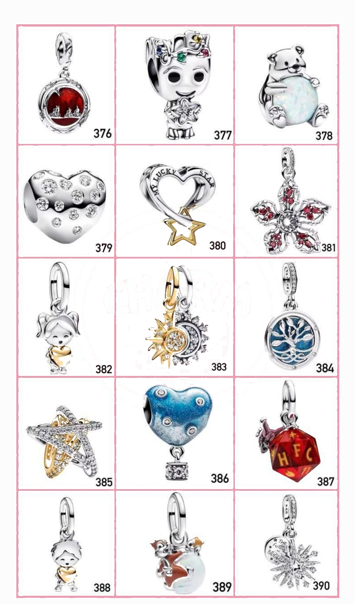 Portada Charms diseños 376 al 390
