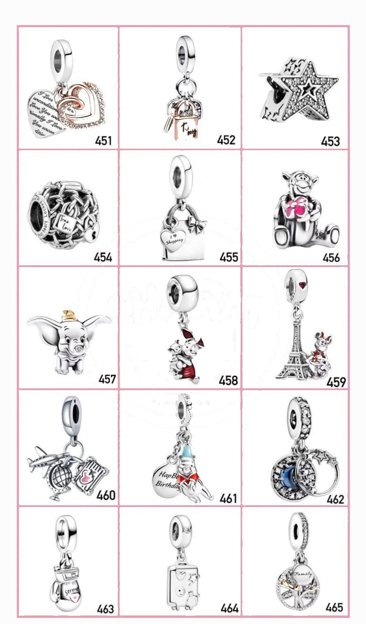 Portada Charms diseños 451 al 465