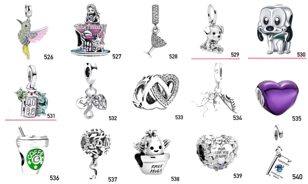Portada Charms diseños 526 al 540