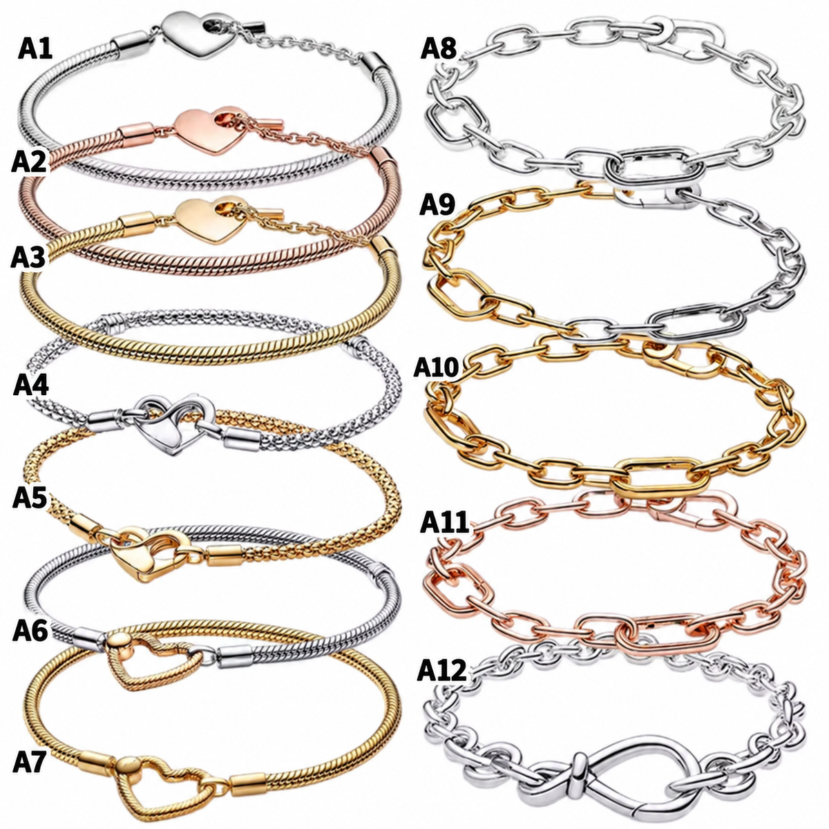 Pulseras Vandorenjewelry modelos A1 a A12