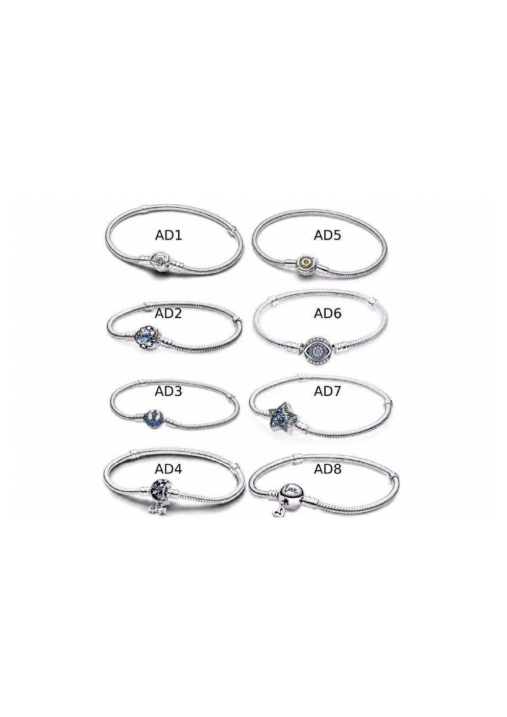 Pulseras AD1 a AD8