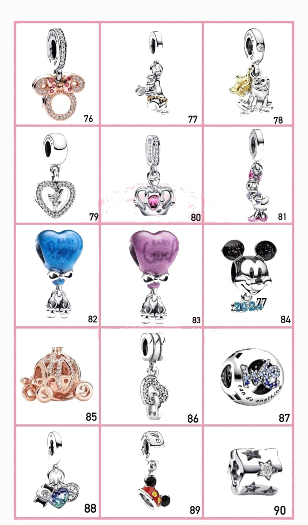 Charms Vandorenjewelry diseños 76 al 90