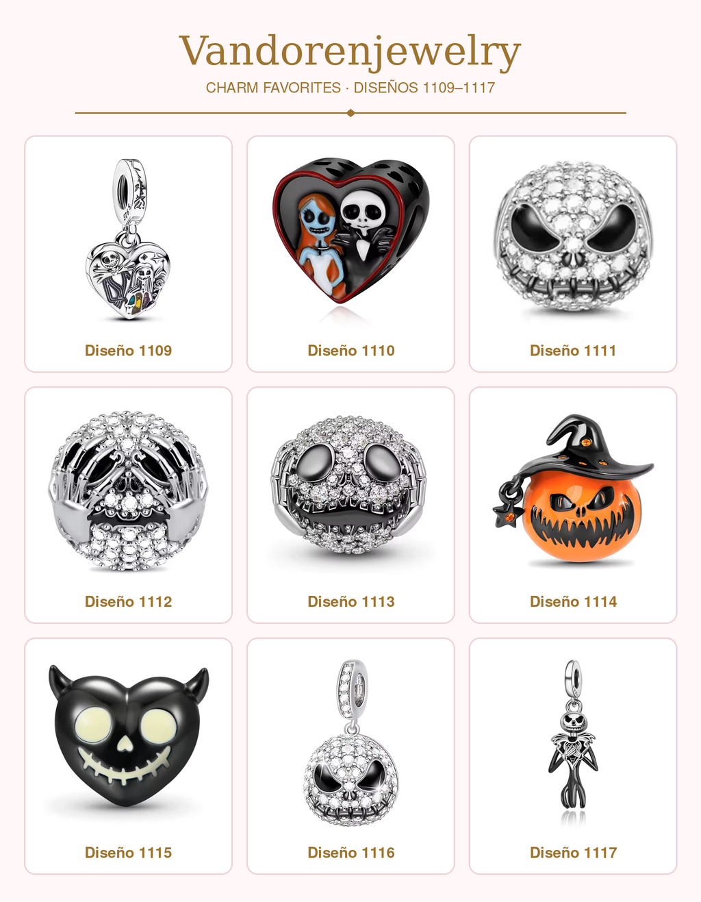 Charms diseños 1109 a 1117