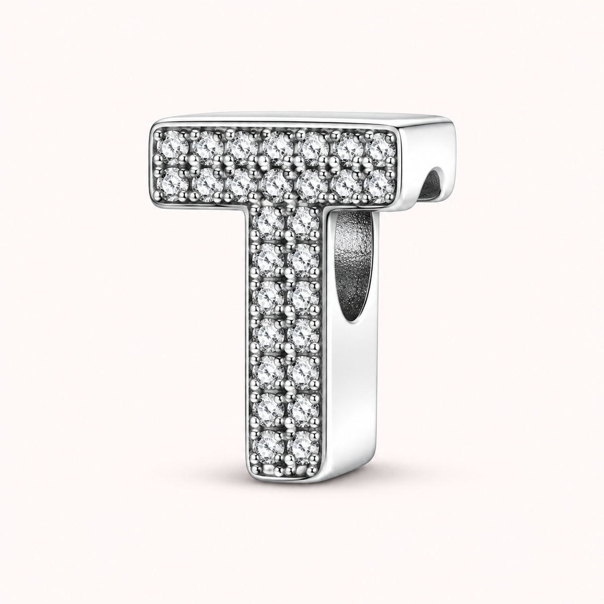 Charm letra T modelo circonias