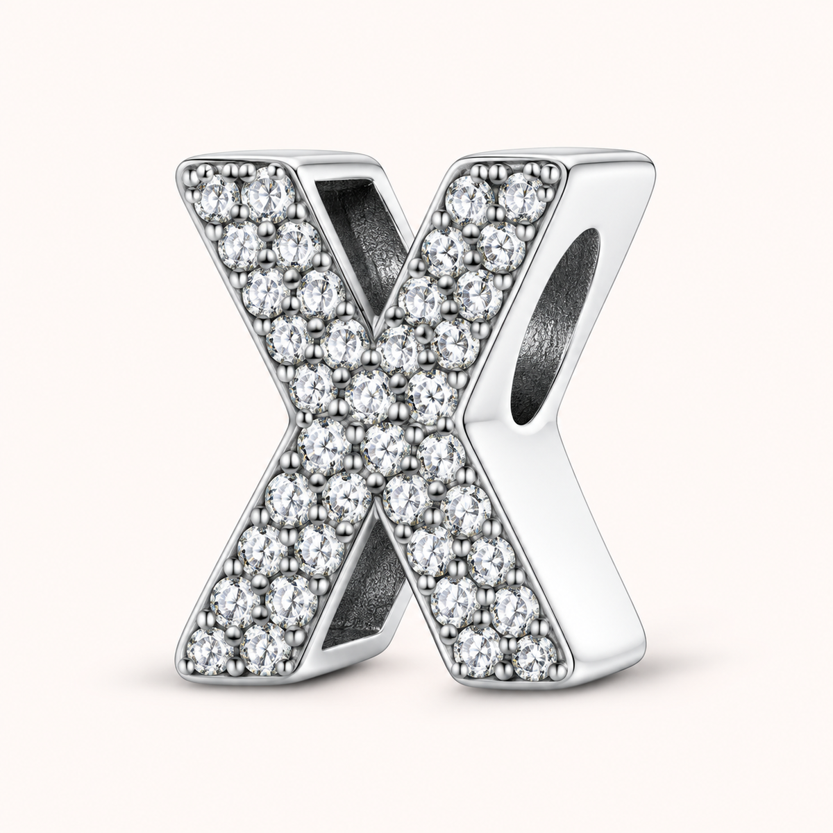 Charm letra X modelo circonias
