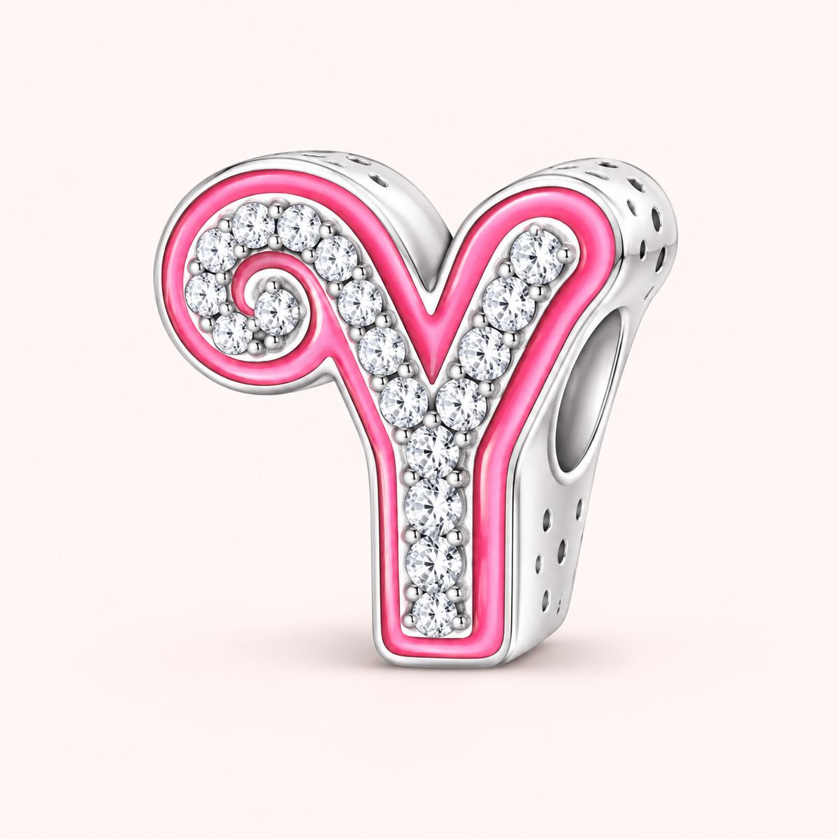 Charm letra Y modelo rosa