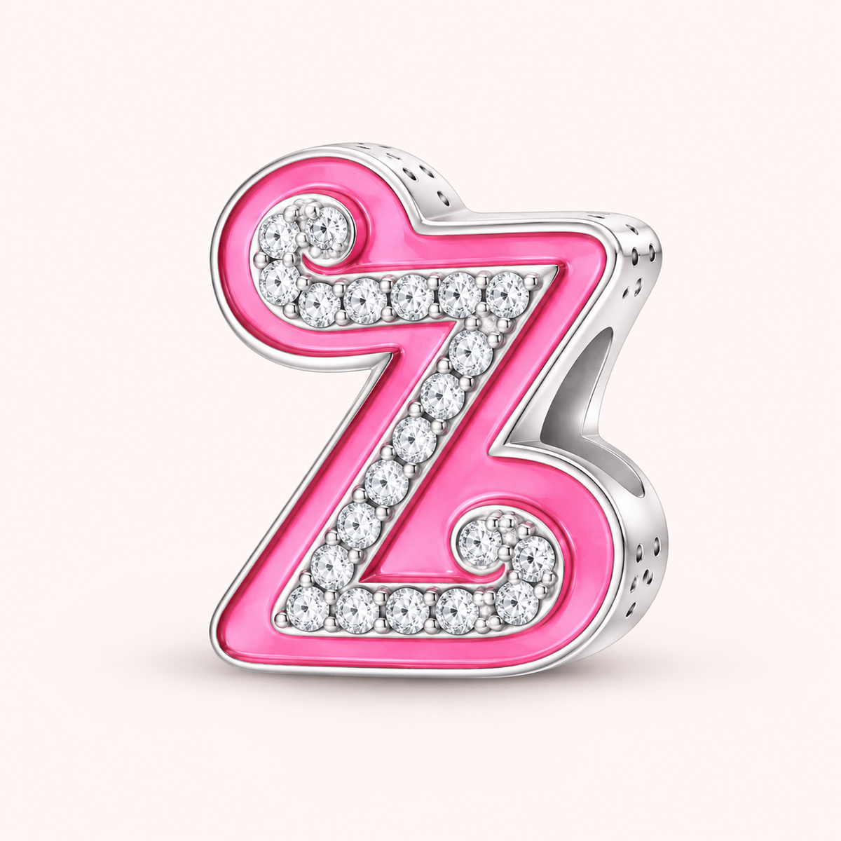 Charm letra Z modelo rosa