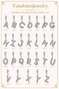 Charms colgantes de letras A a Z