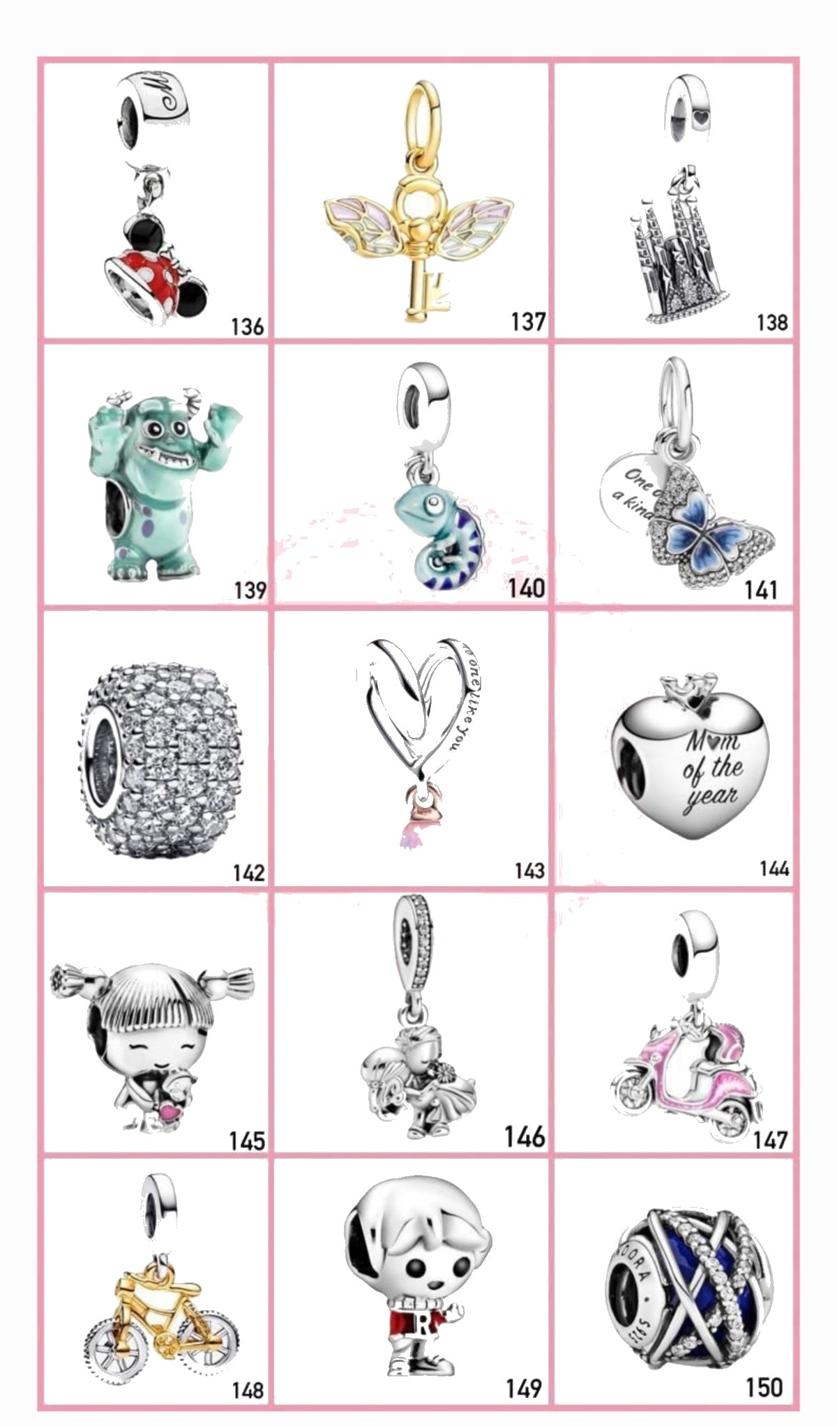 Portada catálogo Charms 136 al 150 Vandorenjewelry