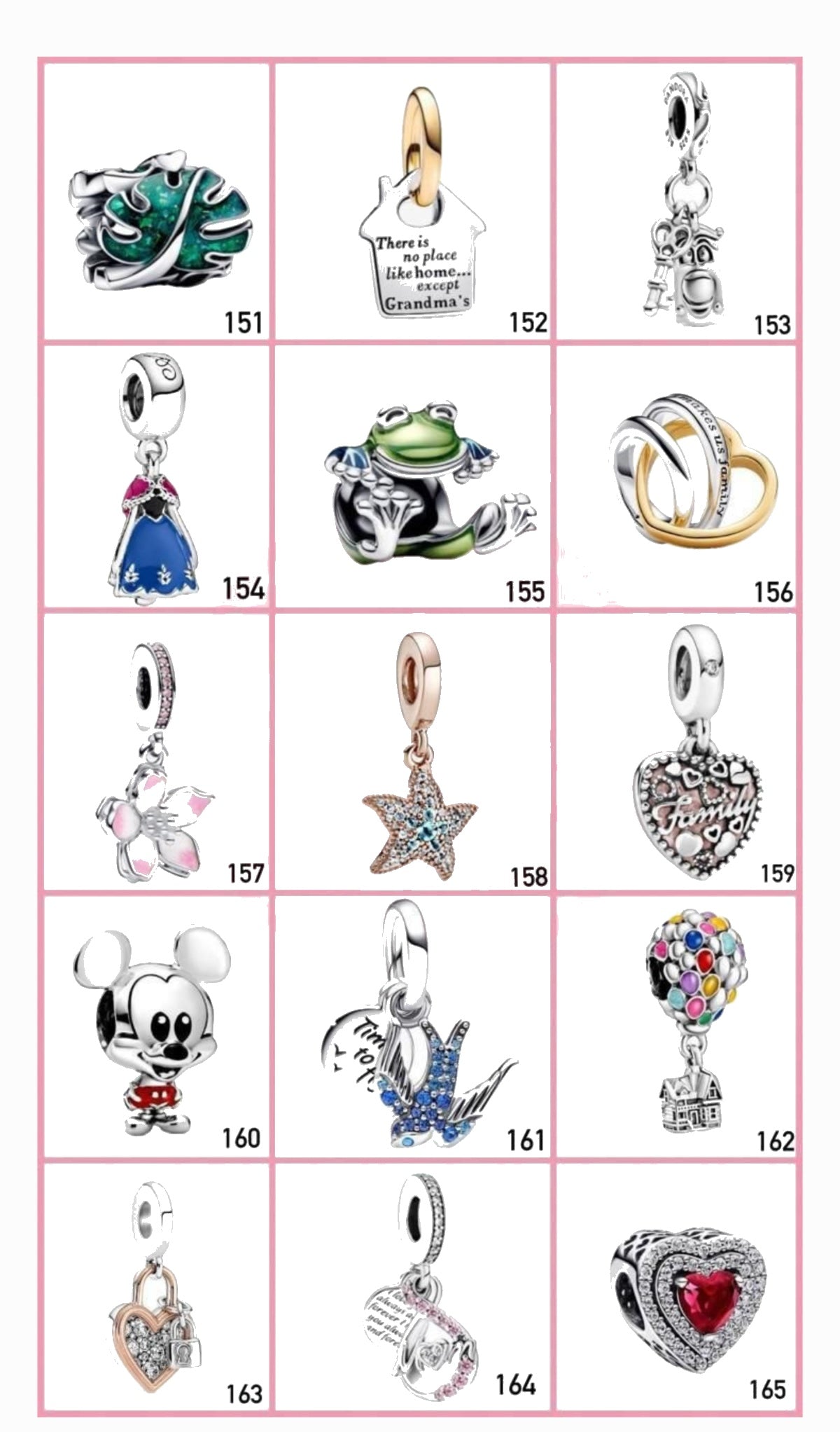 Portada catálogo Charms 151 al 165 Vandorenjewelry