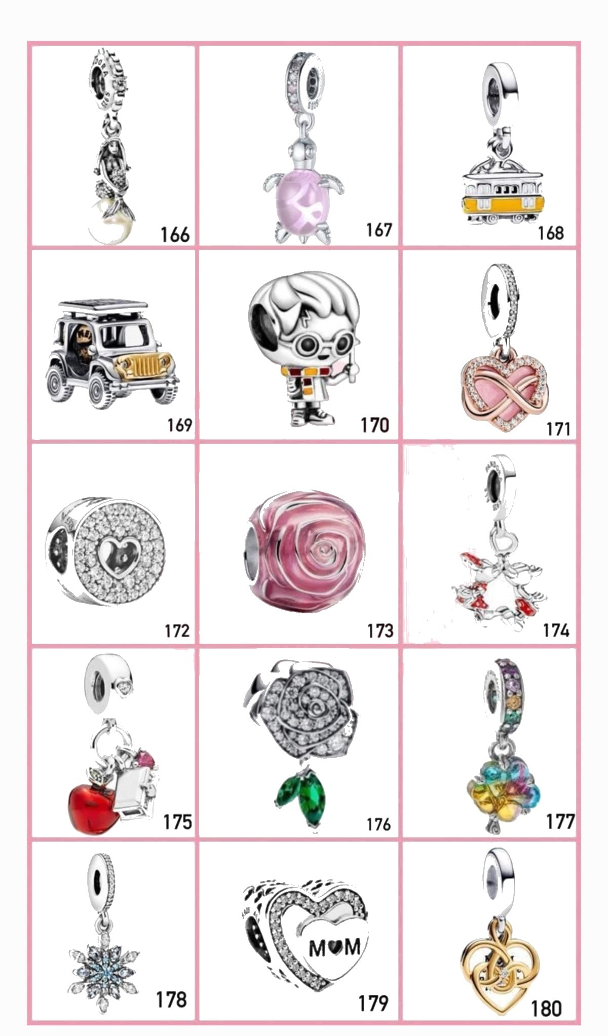 Portada catálogo Charms 166 al 180 Vandorenjewelry